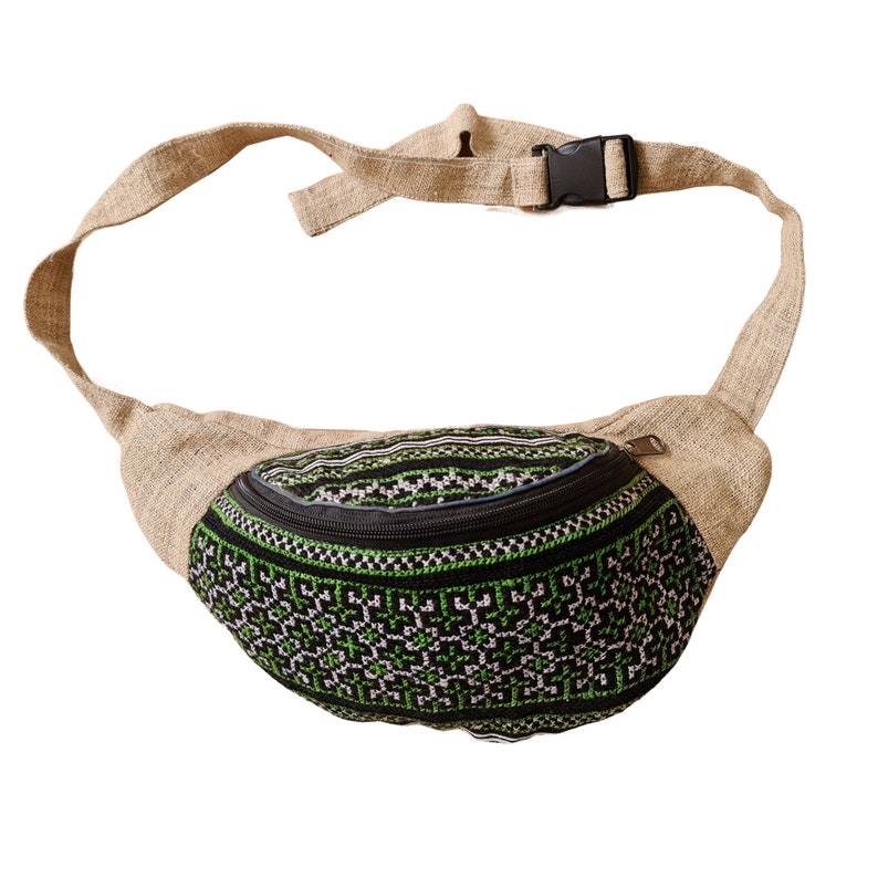 Handmade Natural Hemp Embroidered Fabric Fanny Pack Hemp - Etsy