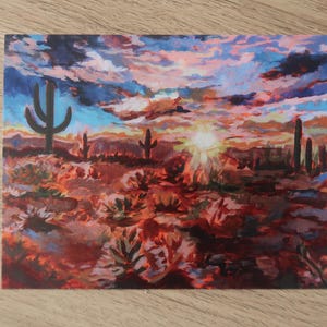 Carte postale paysage occidental - impression d'art désert, esthétique cow-boy, papeterie du sud-ouest, carte postale du Far West, décoration country western, vintage