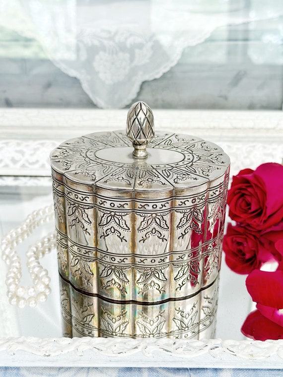 Vintage Silver Plated Godinger Jewelry Box | Beau… - image 1