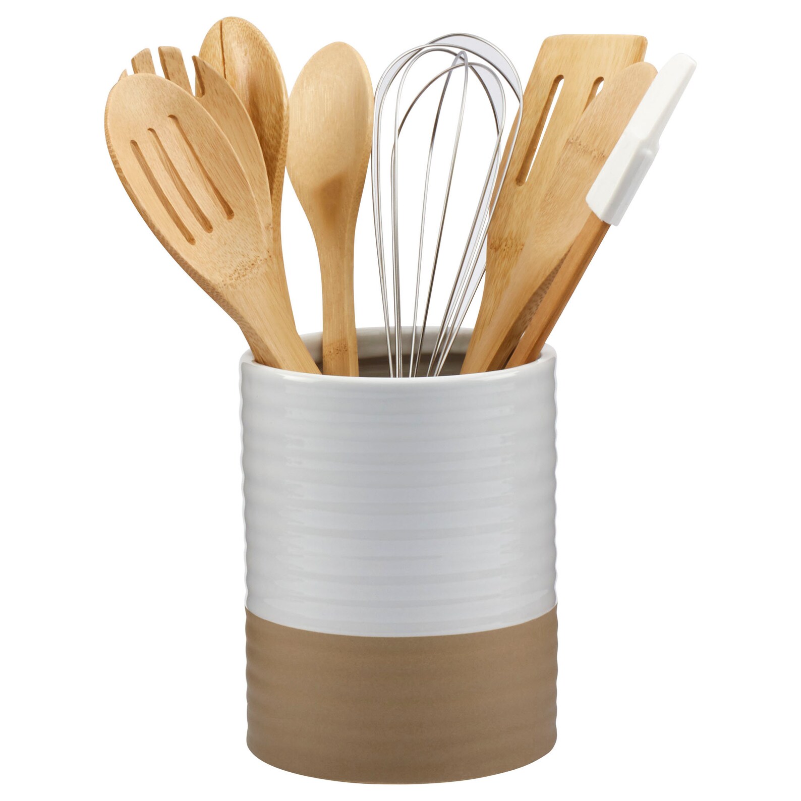 8Piece Kitchen Utensil Set Tub of Tools White Etsy