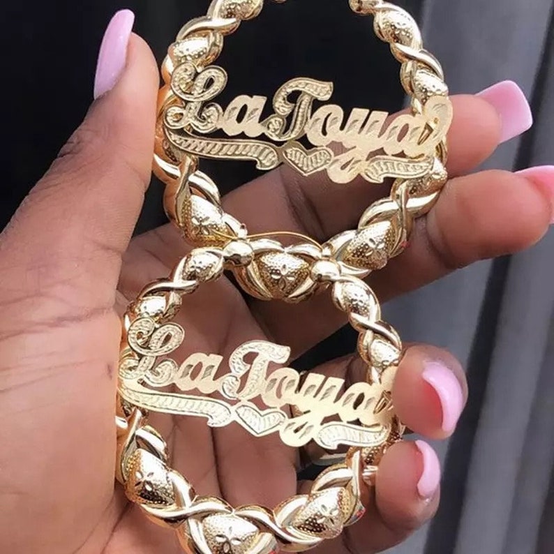 Custom XOXO Bamboo Earrings