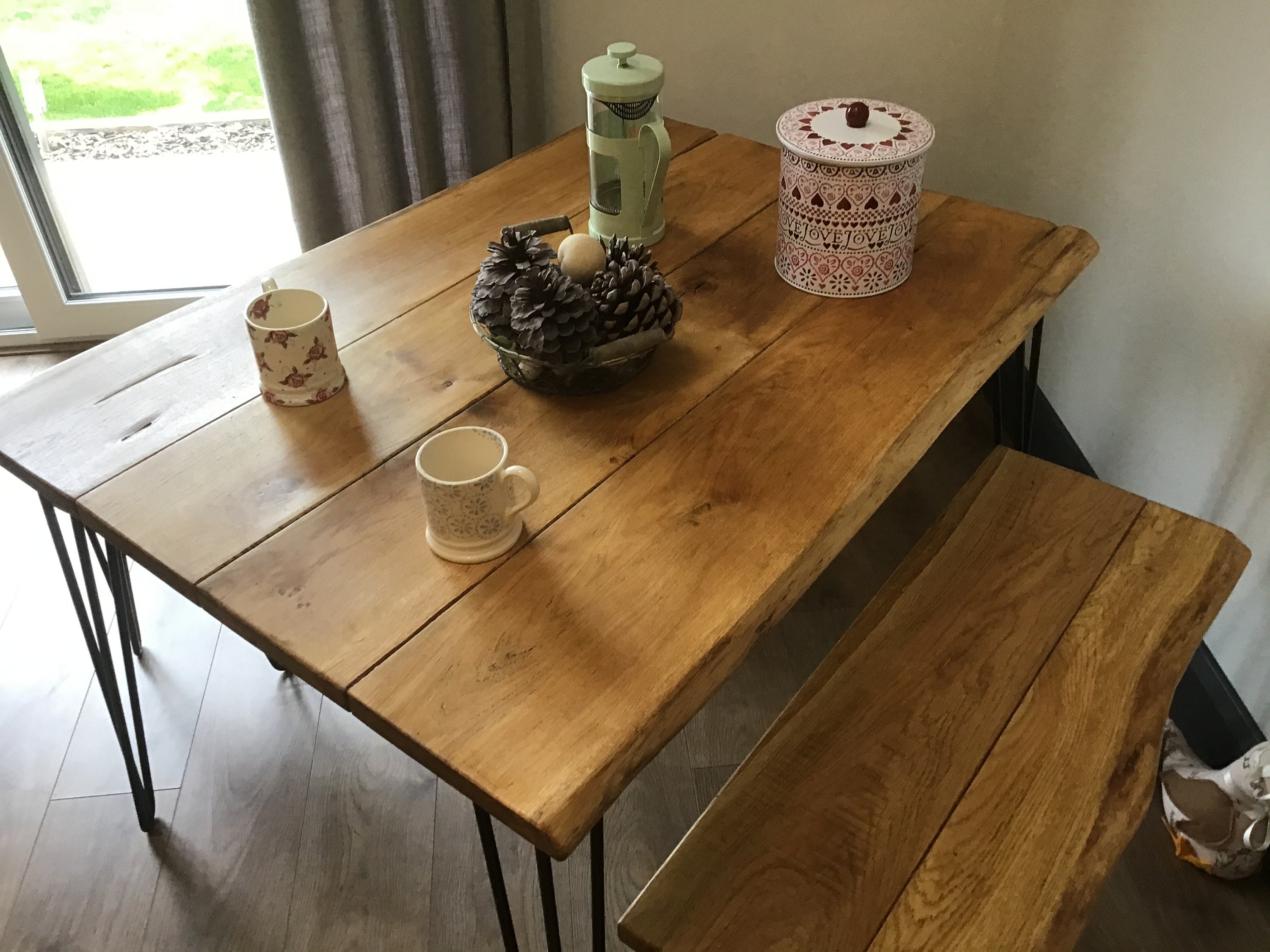Comedor de roble / Mesa de cocina Natural Rustic Solid Live | Etsy