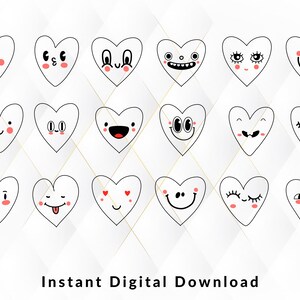 It&#39;s Love Time png, Valentine&#39;s day png, Heart png, Heart xoxo png, Vintage Png, Heart Bundle png, Hand Drawn Heart, ClipArt, Instant Png