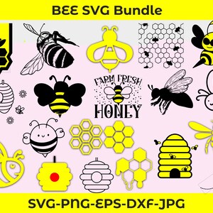 Bee svg png bundle, Bee Png Bundle, Bee Cut Files, Honeycomb Svg, Svg Files For Cricut, Bee Clipart, Honey Bee Svg, Honey Svg, Queen Bee Svg