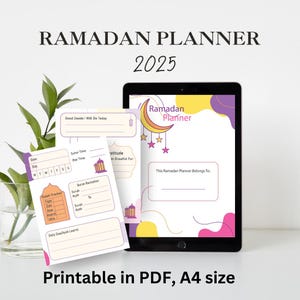 Ramadan Planner, Ramadan Journal, Islamic Planner, , Good notes for Ramadan, Ramadan 2025, pdf planner, Muslim planner, Digital download
