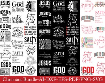 Christian SVG Bundle: Bible Verse Faith Designs (Digital Download)