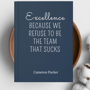 Funny Personalized Team Journal, Coworker Appreciation Gift image 1