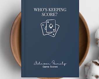 Personalized Family Game Night Score Book, Hardcover Journal
