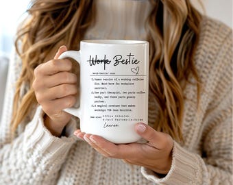 Personalisierte Arbeit Bestie Tasse mit Definition, individuelle Tasse, Arbeitsplatz Bestie, Mitarbeiter Geschenk, Mitarbeiter Geschenk, Kollege Geschenk