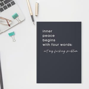Sarcastic Lined Notebook, Funny Journal for Coworkers