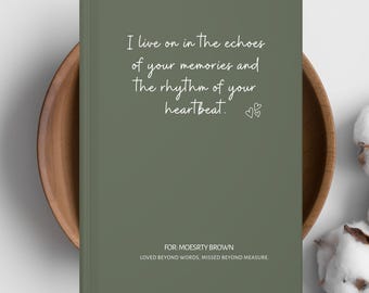 Personalized Memorial Grief Journal, Sympathy Gift