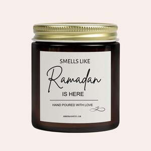 Zapachy jak Ramadan tuż-tuż, pakiet pielęgnacyjny na Ramadan, prezent dla muzułmańskiego współpracownika na Ramadan, świece zapachowe, wosk kokosowo-morelowy (4 uncje, 9 uncji)