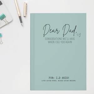 Diario de duelo por la pérdida de un padre, regalo conmemorativo por la pérdida de un padre, cartas a mi padre, diario conmemorativo, diario de duelo por la pérdida de un padre