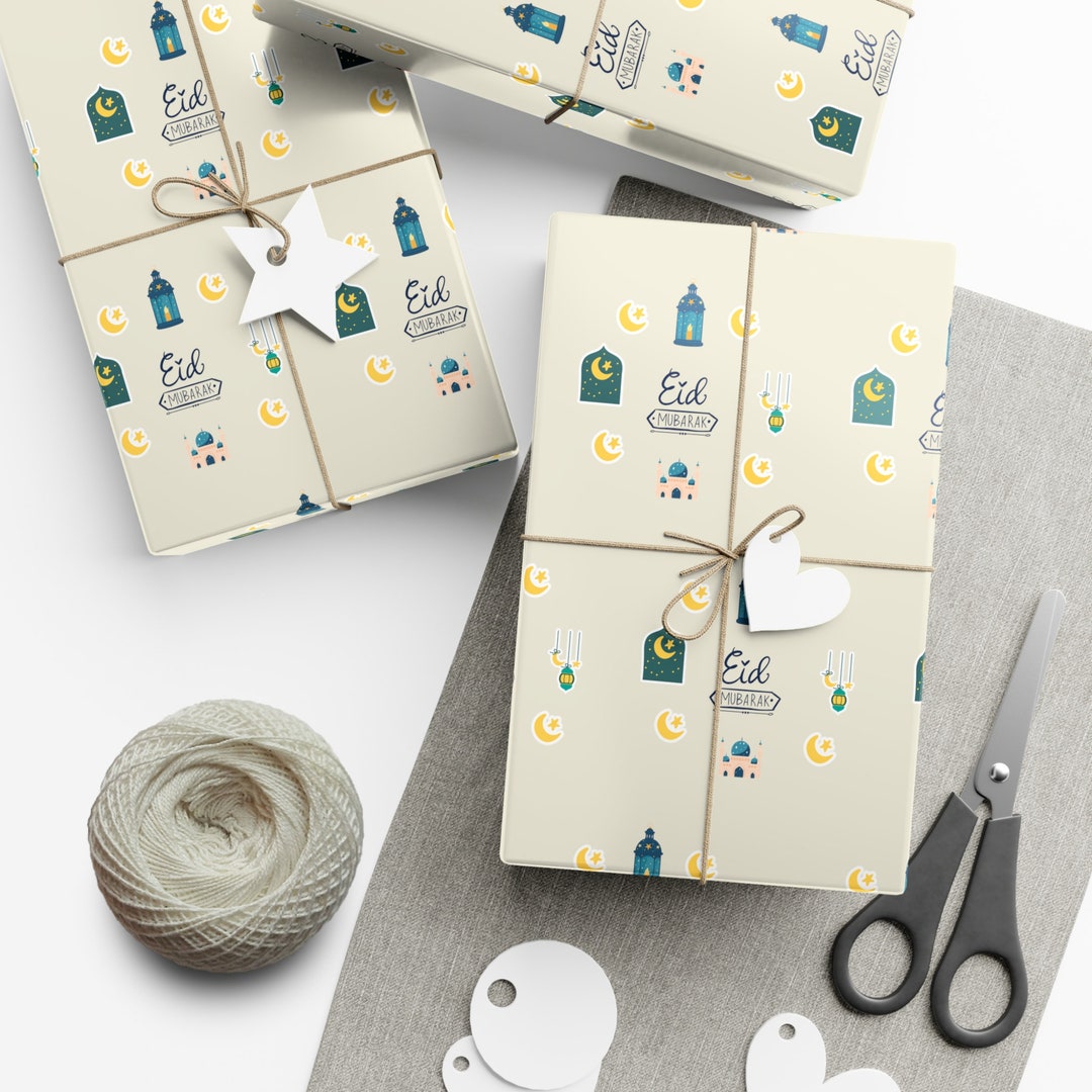 Eid Mubarak Gift Wrap Papers, Eid Mubarak Gift Wrap, Ramadan Themed