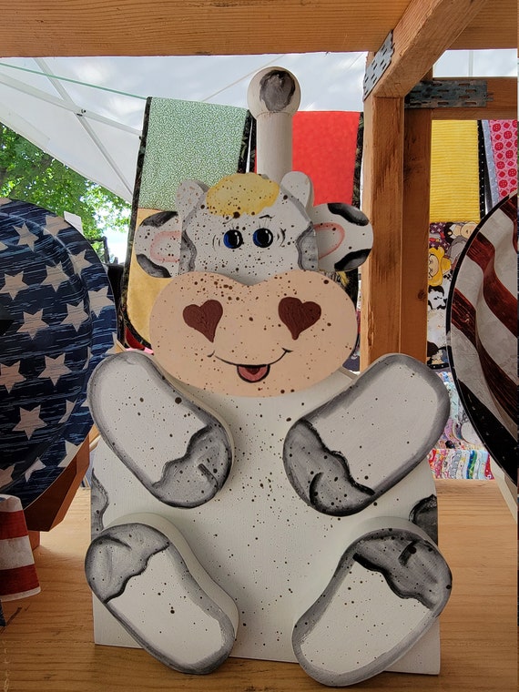 Cow Paper Towel Holder Etsy