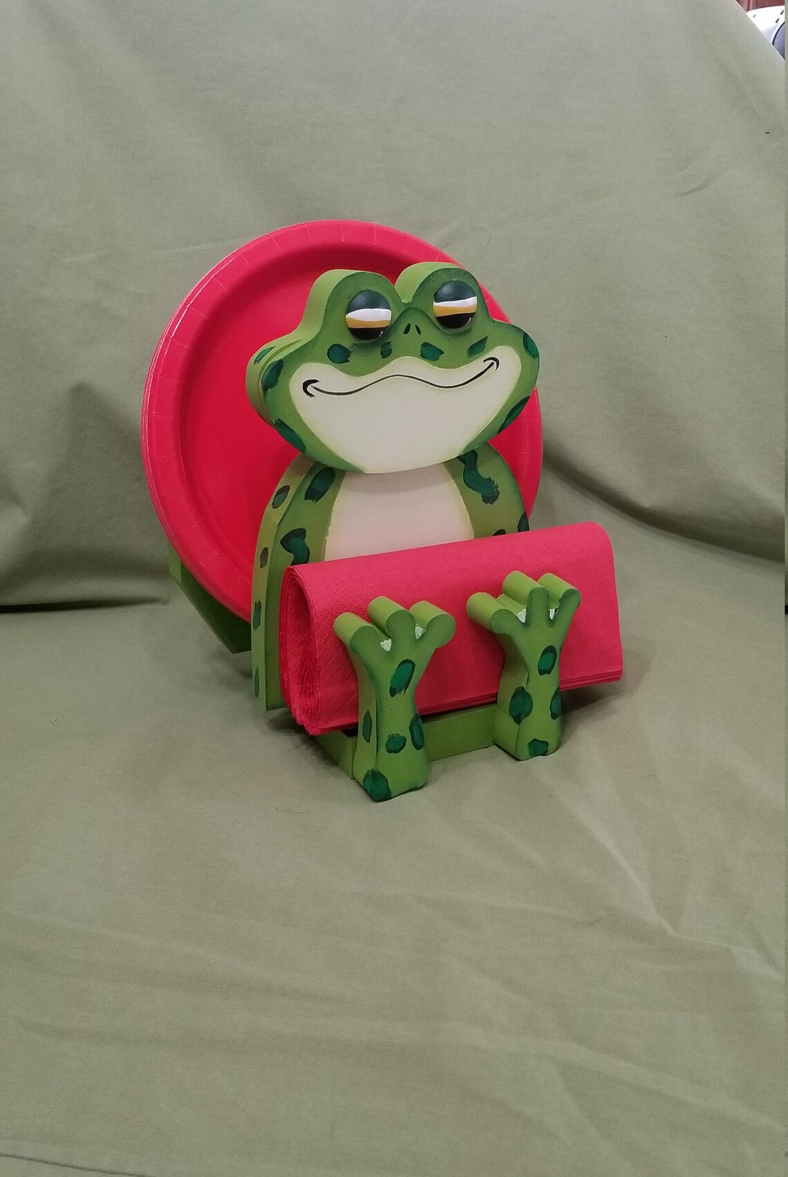 Frog Plate and Napkin Paper Towel Holder Etsy