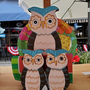 Owl Paper Plate and Napkin Holder