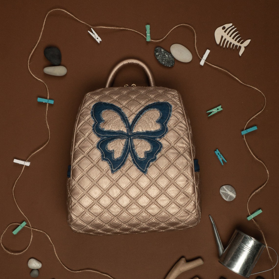 clear butterfly backpack