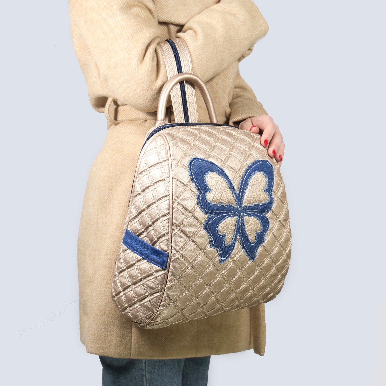 clear butterfly backpack