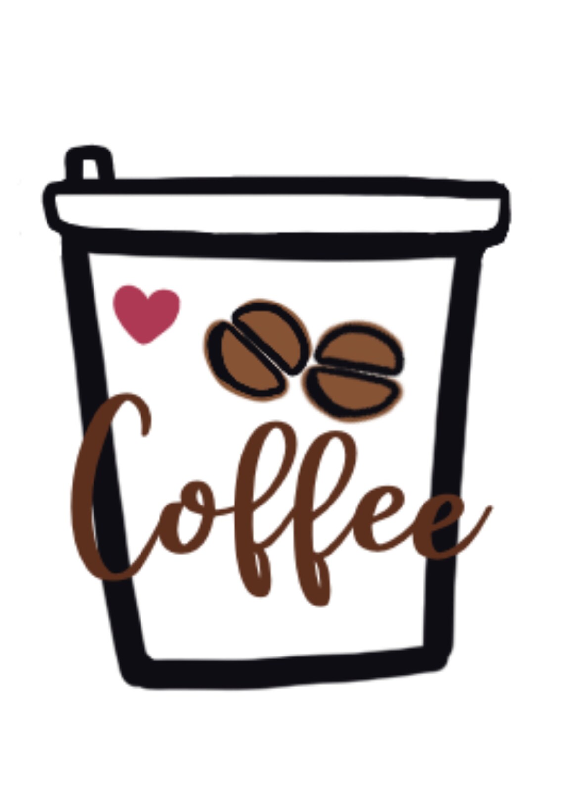 cute coffee cup printable sticker for planner etsy