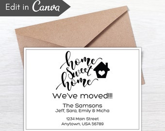 Moving Announcement Card, Printable Change of Address Card, We've Moved Cards, New Address Card, Address Change Card, Printed