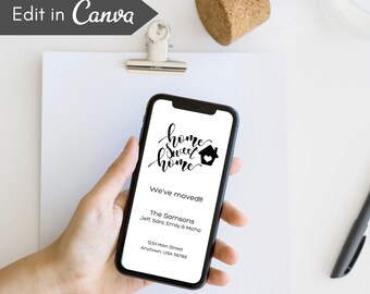 Digital Moving Announcement Card, Digital Change of Address Card, We've Moved Cards, New Address Card, Address Change Card, Email