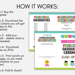 Preschool Graduation Program Template Graduation Program for Preschool