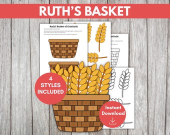Ruth Craft for Kids, Ruth & Naomi Bible Lesson, Ruth and Boaz, Sunday School Craft, Sunday School Activity, Book of Ruth Activity