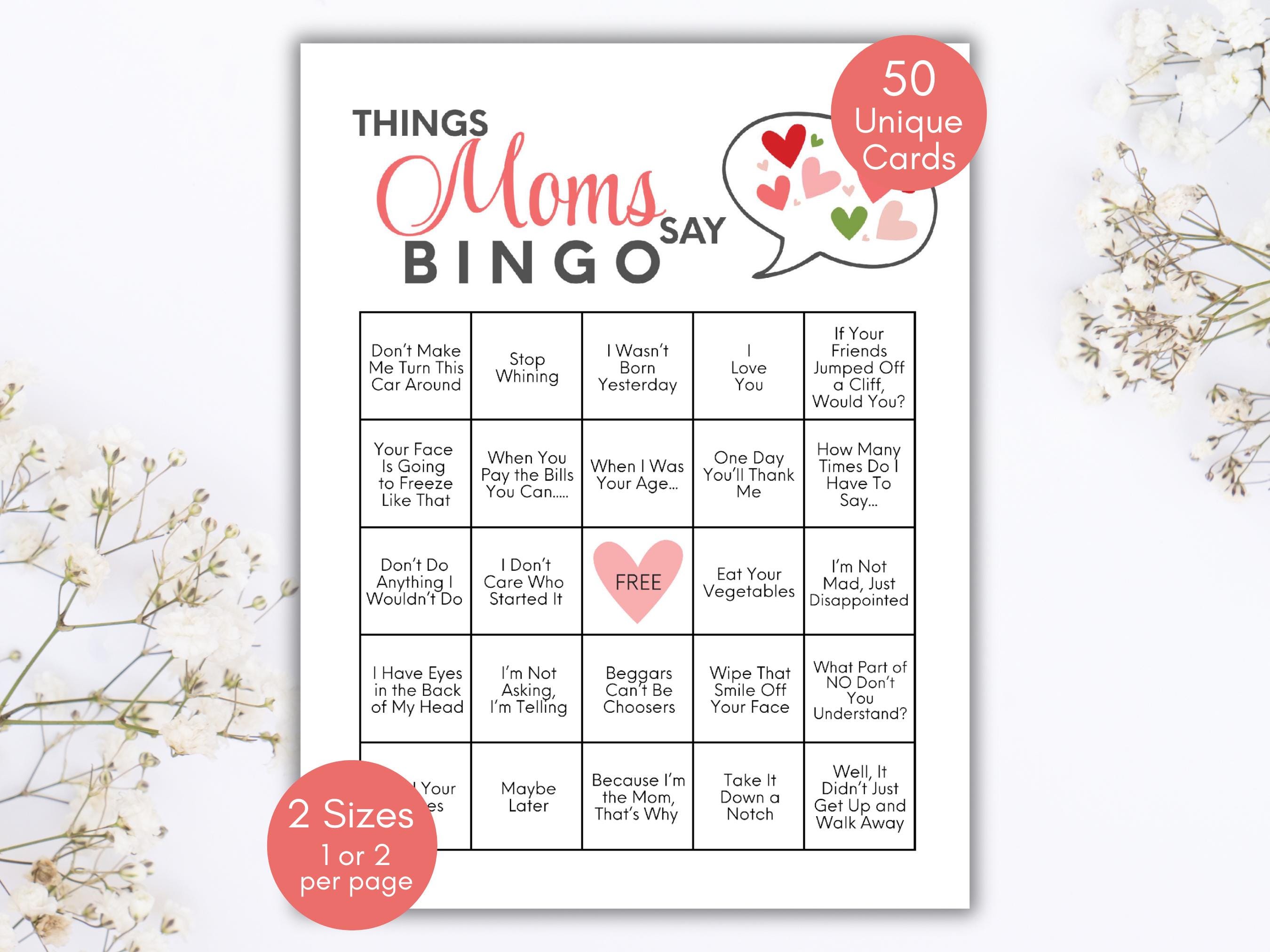 Mum Bingo - Etsy UK