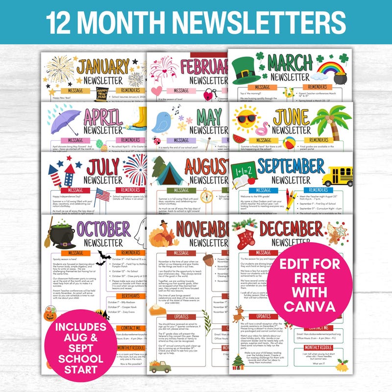 Parents and Family Newsletters Etsy Parents and Family Newsletters Etsy