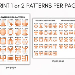 Halloween Bingo Patterns, Printable Halloween Bingo Game, Bingo Patterns Download, Fall Bingo Patterns, Bingo Winning Patterns image 4