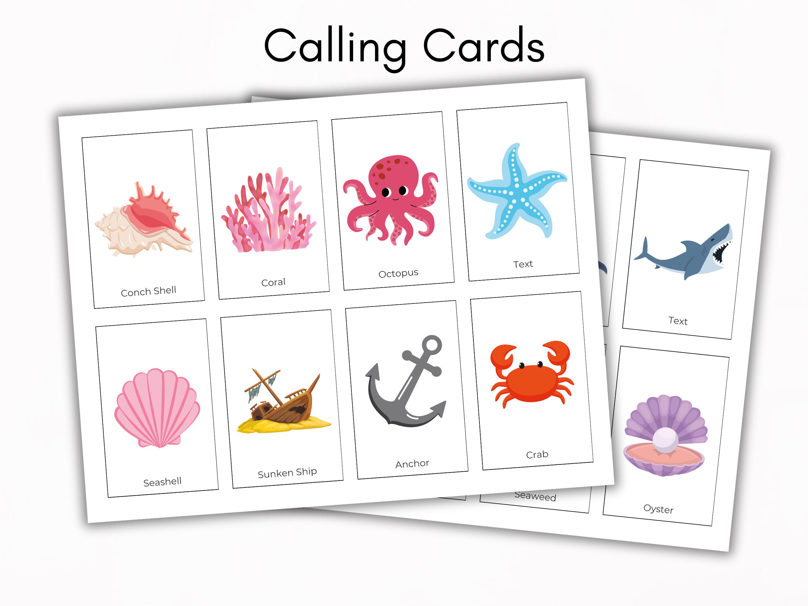 Ocean Bingo, Under the Sea Bingo, 30 Printable Ocean Bingo Cards ...