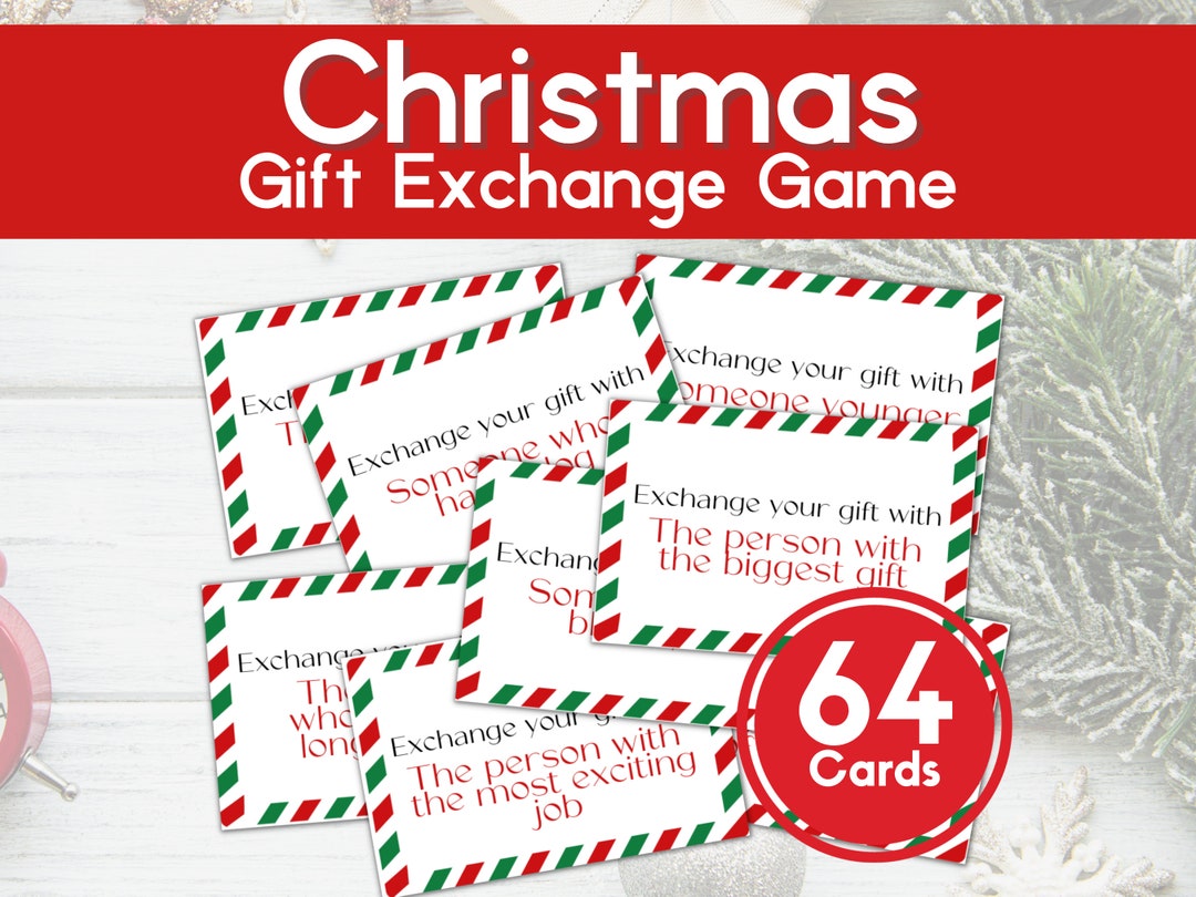 Christmas Gift Exchange Game, Printable Christmas Game, White Elephant