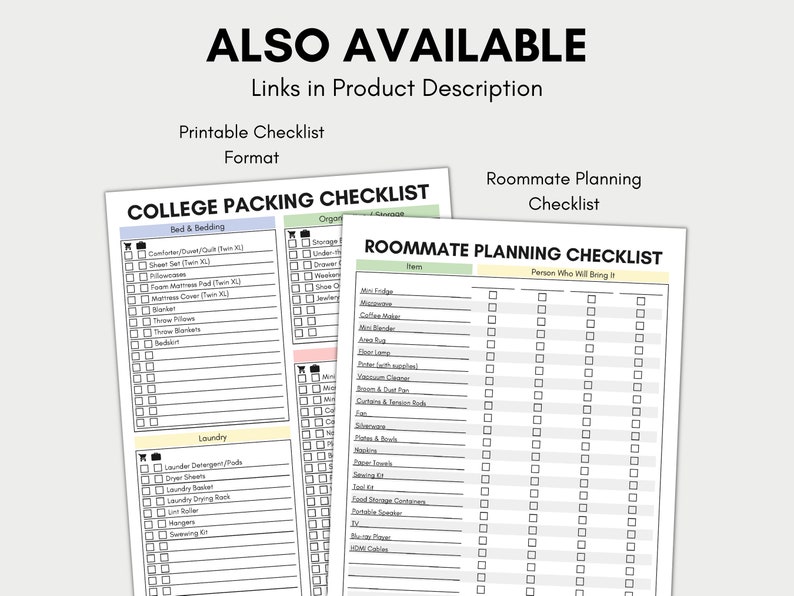 College Packing List, College Dorm Essentials List, Google Sheets ...