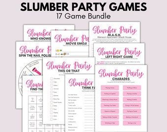 Slumber Party Games, Sleepover games, Pajama Party, Tween Party Games, Teen Party Games, Teen Sleepover games, Girl Sleepover Games,