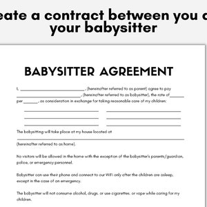 Babysitting Contract Template Nanny Services Contract Agreement