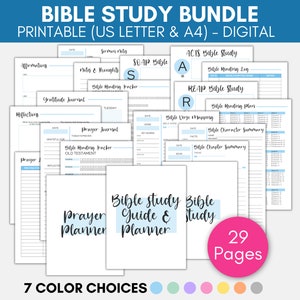 Bible Study Planner, Bible Study Journal, Digital Bible Planner, Bible Reading Tracker, Faith Journal, Bible Study for Women, Bible Journal