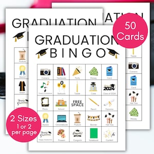 Graduation Bingo, Graduation Game, Graduation Activity for Kids ...