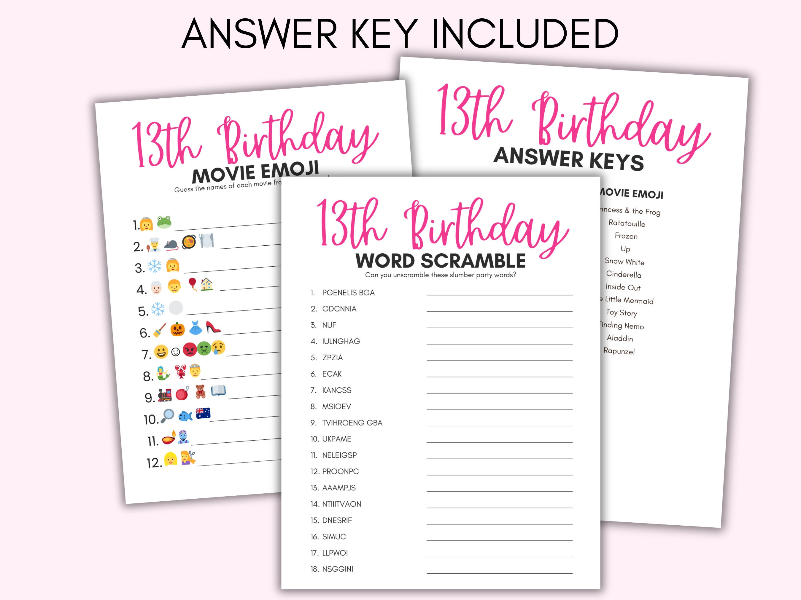 13th Birthday Party Games, 13 Year Old Party Games, Thirteenth Birthday, Girls 13th Birthday