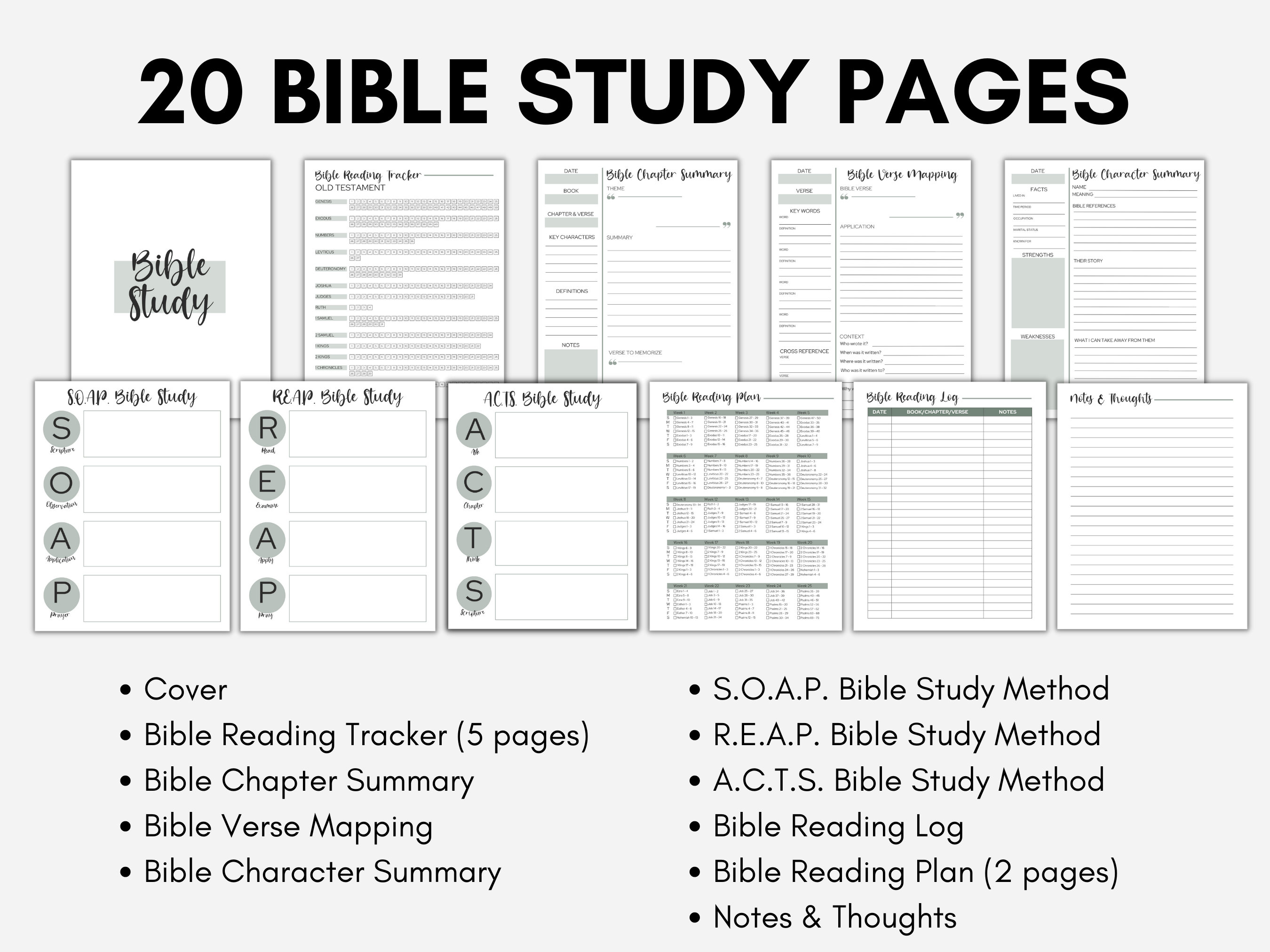 Bible Study Planner Printable Bible - Il Fullxfull.5069532433 39zm 