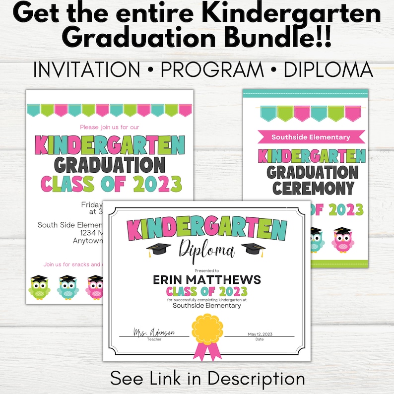 Preschool Graduation Program Template, Graduation Program for Preschool