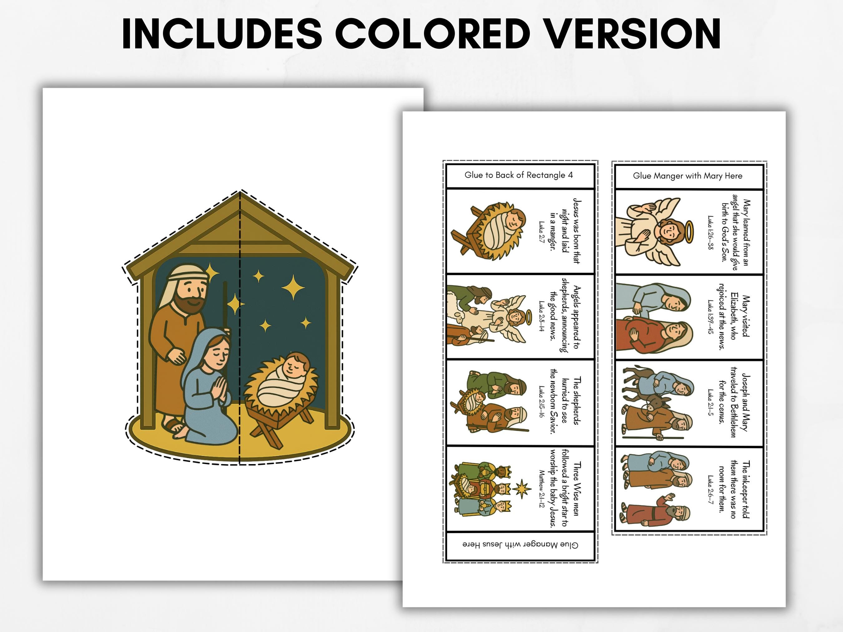 Nativity Craft for Kids, Nativity Bible Activity, Sunday School Craft ...