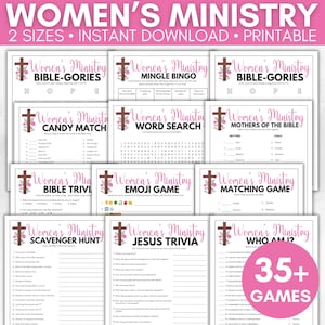 Women&#39;s Ministry Games, Women&#39;s Retreat Games, Bible Study Games, Sunday School Games, Bible Games,  Womens Group Games, Bible Trivia Games