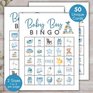 Bingo de baby shower de vaqueros, baby shower del Oeste Azul, Juego imprimible de vaquero pequeño, Fiesta del Viejo Oeste para bebé niño, Juegos de baby shower de vaqueros