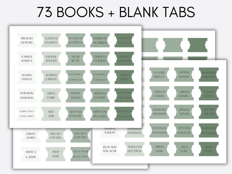Printable Catholic Bible Tabs, Bible Tabs Printable, DIY Bible Tabs ...