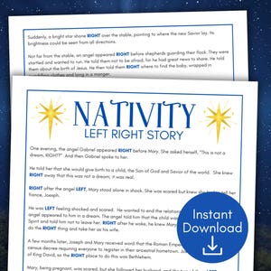 Left Right Nativity Story, Left Right Christmas Game, Pass the Gift Nativity Game, Right Left ...