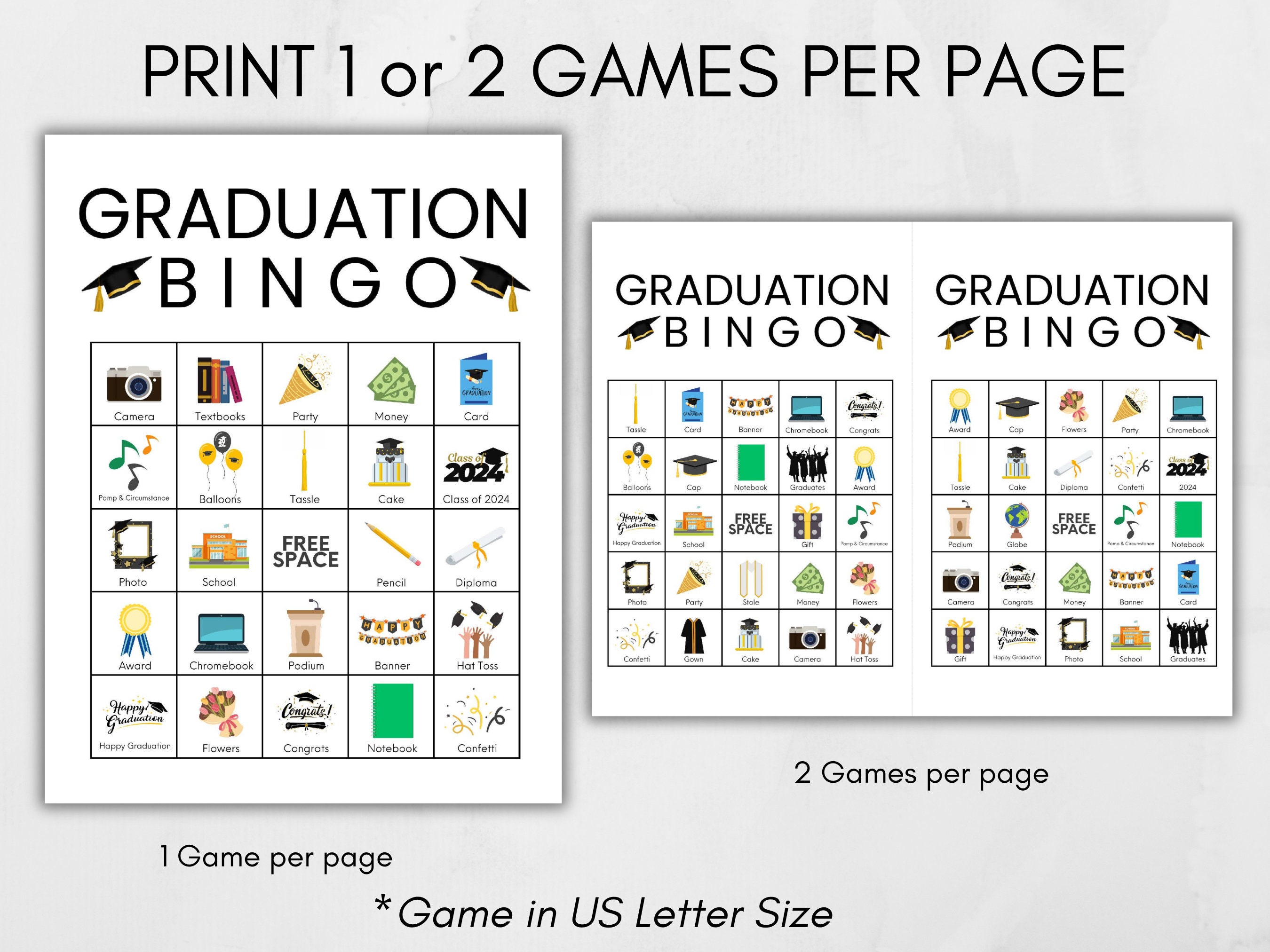 Graduation Bingo, Graduation Game, Graduation Activity for Kids ...