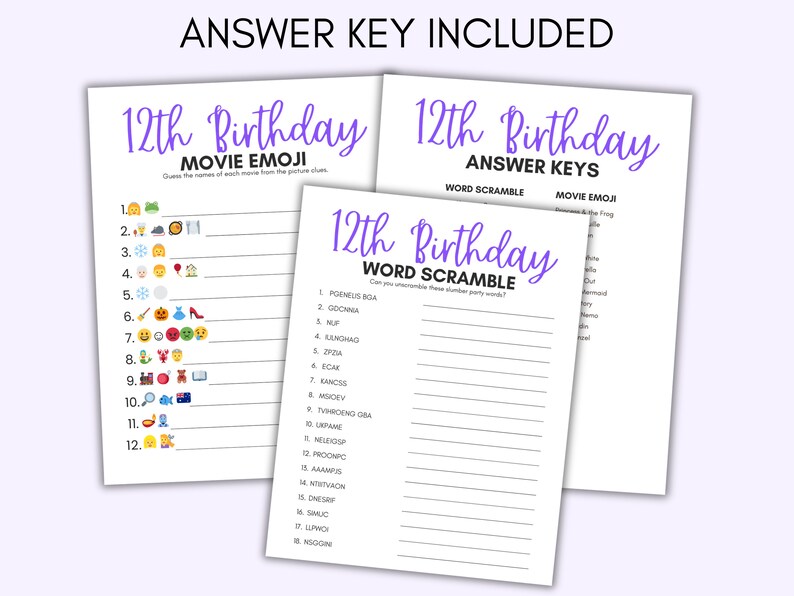 12th Birthday Party Games, 12 Year Old Party Games, Twelfth Birthday