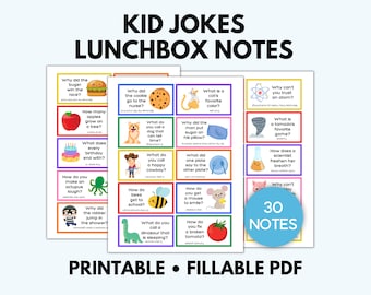 Lunch Box Jokes for Kids, Joke Lunch Box Notes, Lunch Box Note Jokes, Positive Affirmations, Printable Lunch Box Notes, Jokes for Kids