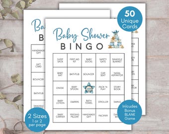 Cowboy Baby Shower Bingo, Cowboy Baby Bingo Template, Baby Boy Wild West Party, Blue Western Baby Shower Bingo, cowboy Baby Shower Games